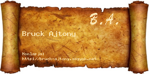 Bruck Ajtony névjegykártya